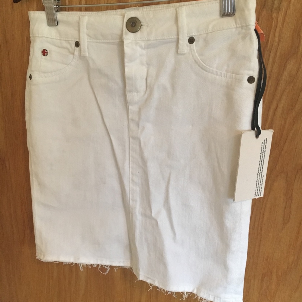 Hudson denim white skirt